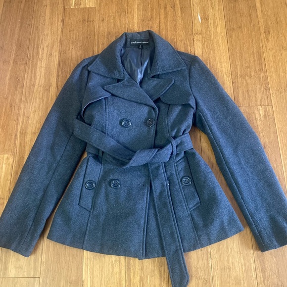 Ambiance Women's Navy Peacoat - Picture 1 of 2